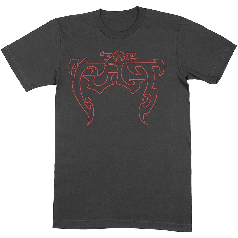 The Cult - Outline Logo Heren Tshirt - Zwart